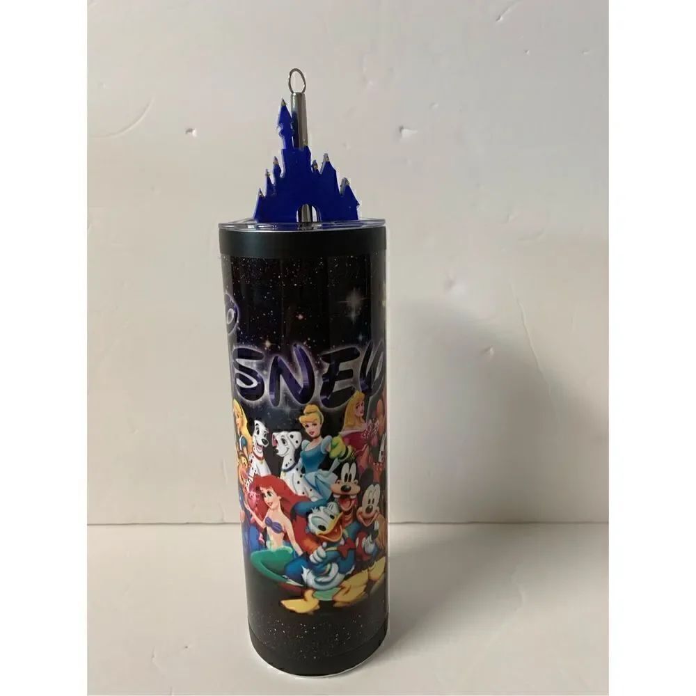 Handmade Various movie characters/castle 20 oz tumbler with straw topper